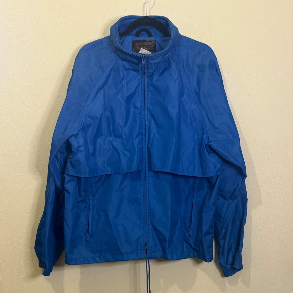 Eddie Bauer Royal Blue Hooded Vintage Windbreaker Jacket
